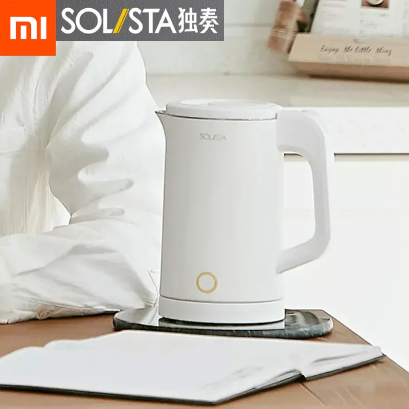 Xiaomi Mijia Solista Электрический чайник из нержавеющей стали 0.6л емкость 800 Вт Быстрое кипячение воды безопасно и без запаха для дома и офиса