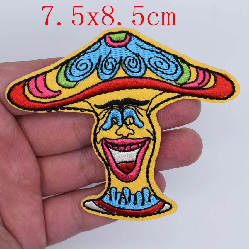 1 шт. нашивки с радужным грибом вышитыми нашивками и аппликацией наклейки для