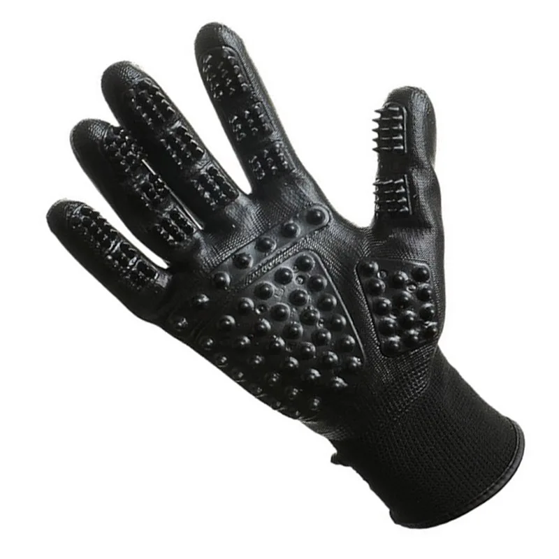 Right hand glove Шерстяные перчатки для домашних животных, аксессуары для кошек, щетка для удаления кошачьих волос, перчатка для кошек, резиновая Массажная перчатка - Цвет: Right hand glove