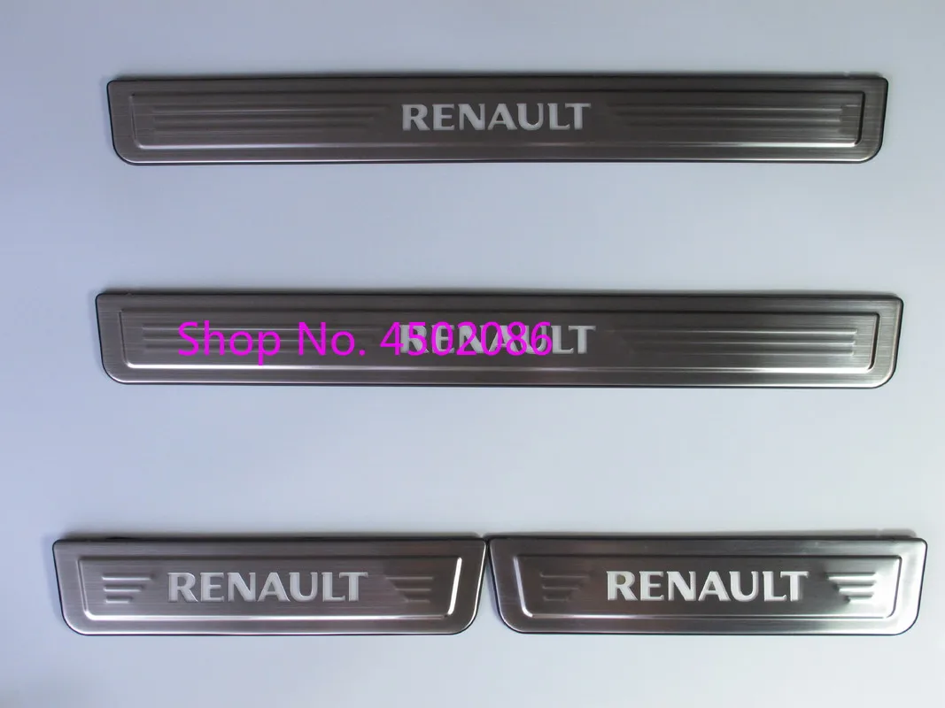 Высококачественный нержавеющий автомобильный Стайлинг для Renault Koleos led Защита порога автомобильной двери с подсветкой дверные пороги Накладка защита