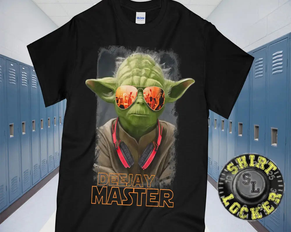 DJ Master Jedi Yoda черная хлопковая Футболка Звездные войны рейв смешная пародия