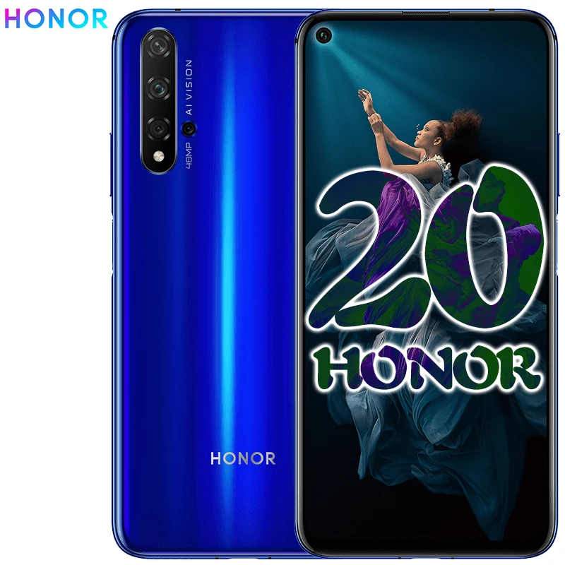 Оригинальный Смартфон Honor 20 экран 6 26 дюйма 8 Гб 256 ГБ Восьмиядерный процессор Kirin 980