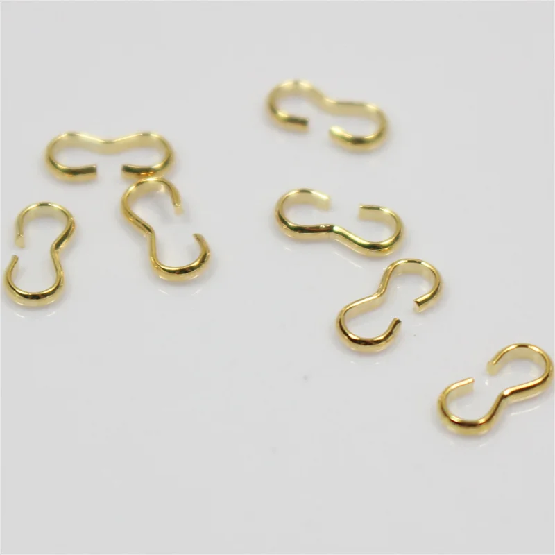 Золотистые крючки с пряжкой 8 разъемов для изготовления браслетов подвесок
