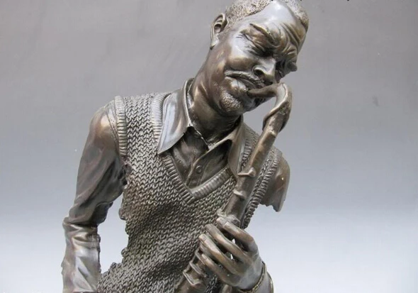 USPS в США S3312 16 Африка превосходное искусство Чистая Бронза Медь резной саксофон