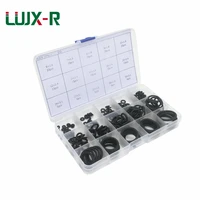 lujx r 200pcs rubber o ring seal gasket kit oil sealing washer watertightness ring set black nitrile nbr o ring assortment boxes