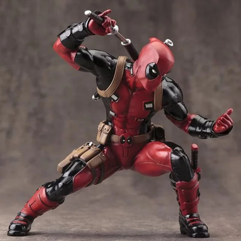 1 шт. X men Deadpool ПВХ 16 см фигурку игрушки ARTFX + Дэдпул Super Heroes Модель Дети Рождество