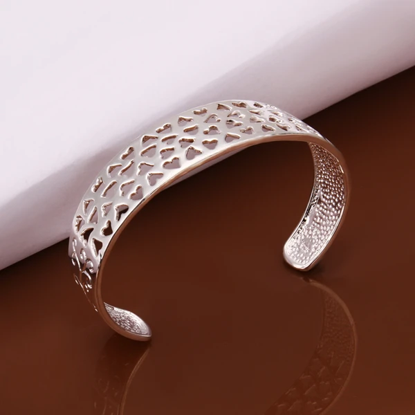 Wholesale Price !! Silver Fashion Jewelry Bracelet &amp Bangles Elegant Hearts Bangle for Women Girls | Украшения и аксессуары