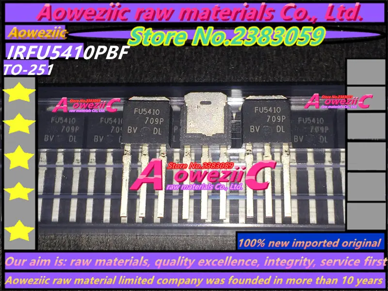 Aoweziic 10 шт. 100% новое импортное Оригинальное IRFU5410PBF IRFU5410 FU5410 TO-251 полевой транзистор