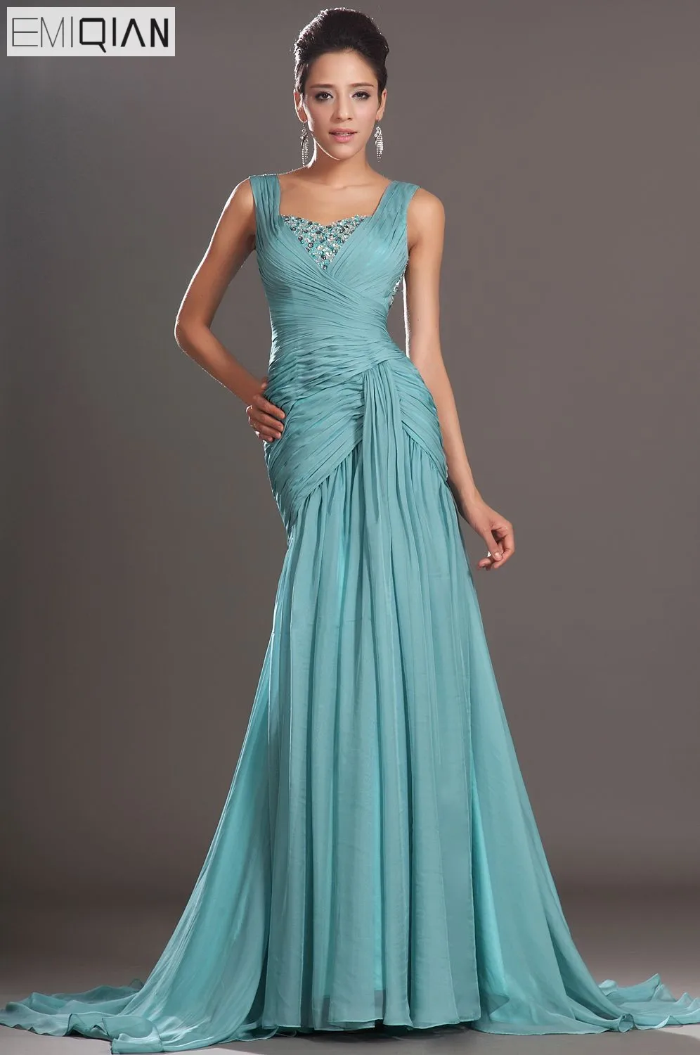 Бесплатная доставка Новое Потрясающее сексуальное шифоновое вечернее платье на