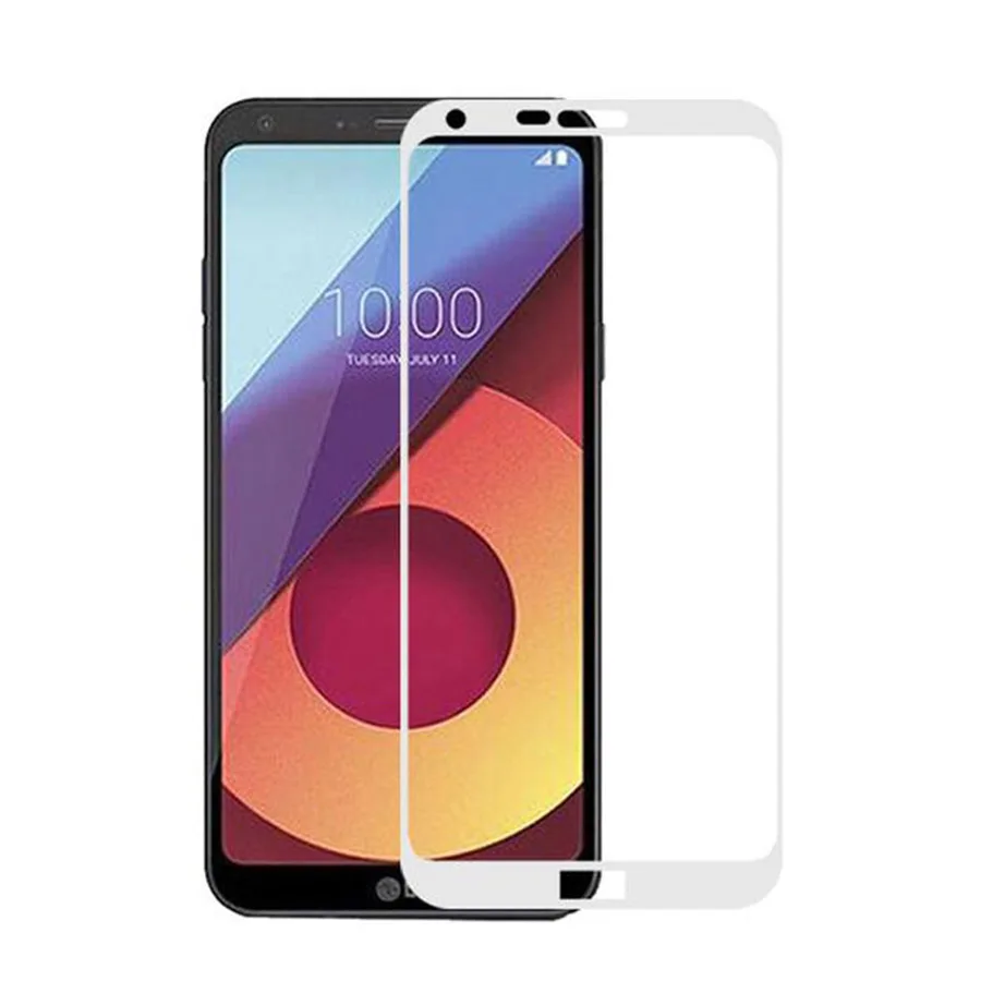 Для LG Q6 полное покрытие экрана стеклянная пленка для LG Q6a Q6 Alpha Plus Q6+ M700N M700a Q6 защита экрана 9H чехол из закаленного стекла - Цвет: White