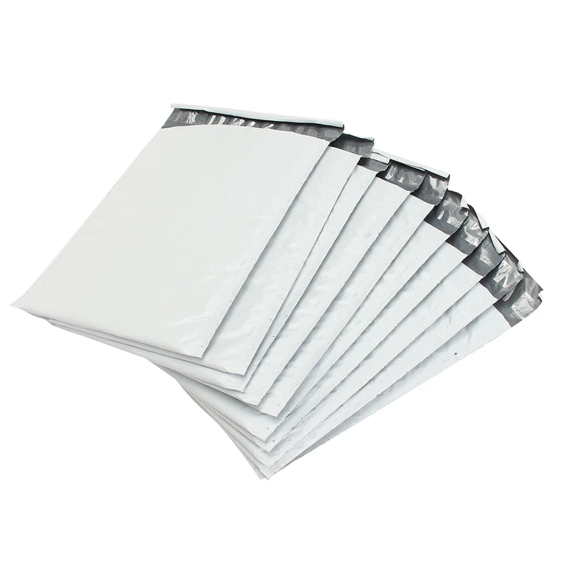 10pcs Kicute 10 Вт, 30 Вт, 50 шт. Многофункциональный белый конверты с воздушно-пузырчатой плёнкой внутри PE Пластик Мягкий Конверт почтовые пакеты сумки 180x235 мм - Цвет: 10pcs