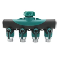34 agriculture irrigation splitters metal one to four valve distributor garden water connectors usa standard thread 1 pc