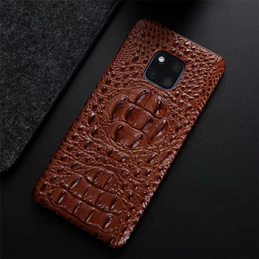 Чехол для Mate 20 Pro Жесткий Huawei X роскошные кожаные чехлы с крокодиловой головой Mate20