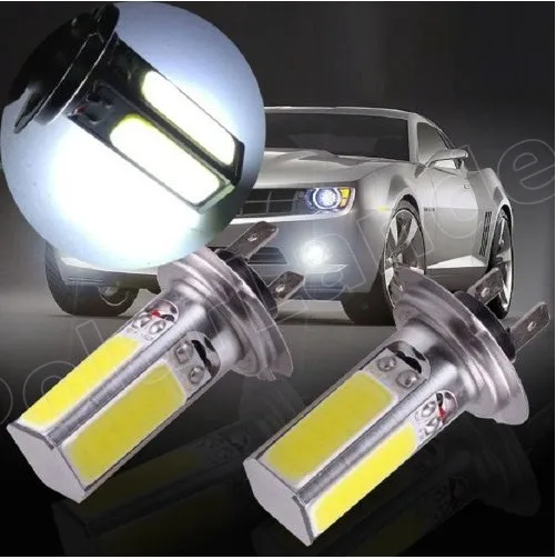 H7 COB High Power LED Auto Fog Light Bulbs White Lihgt for all cars headlight lamp bulbs one pair 20W images - 6
