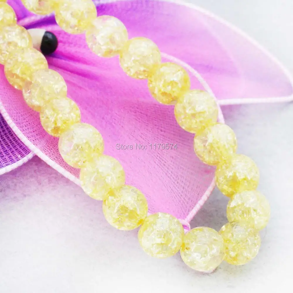 8 мм аксессуары на удачу стеклянные бусины золотого цвета незакрепленные в