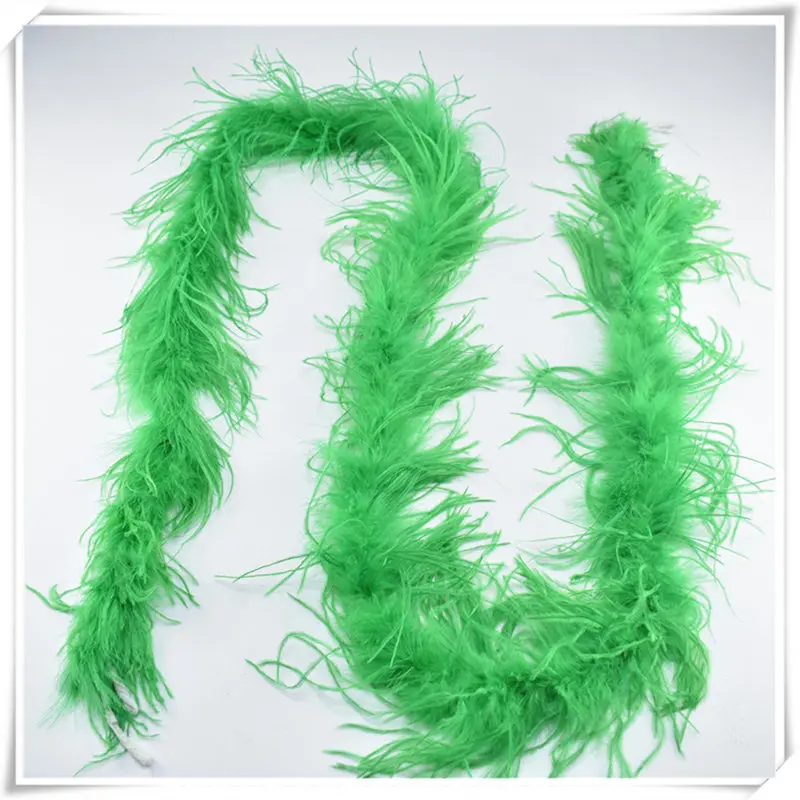 Grass Green Красивые 2 ярда желтые страусиные перья боа танцевальные вечерние лента с перьями шаль Diy Перья для рукоделия Свадебные украшения - Цвет: Grass Green