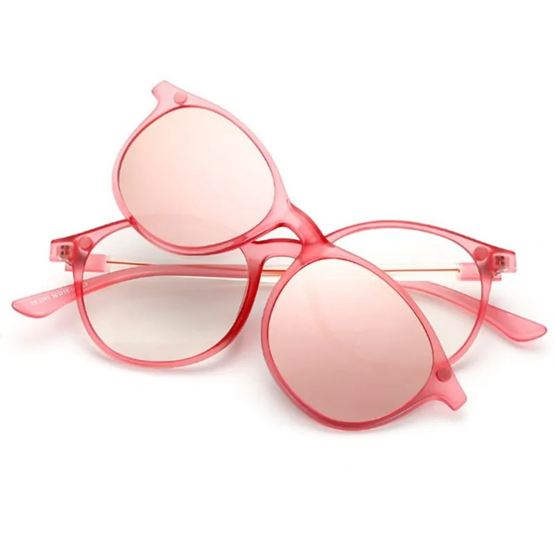

TR90 Frame Spectacle Eyeglass Mirror Polarized Anti-Reflective UV400 Lens Magnetic Clip On Optical Prescription Sunglasses