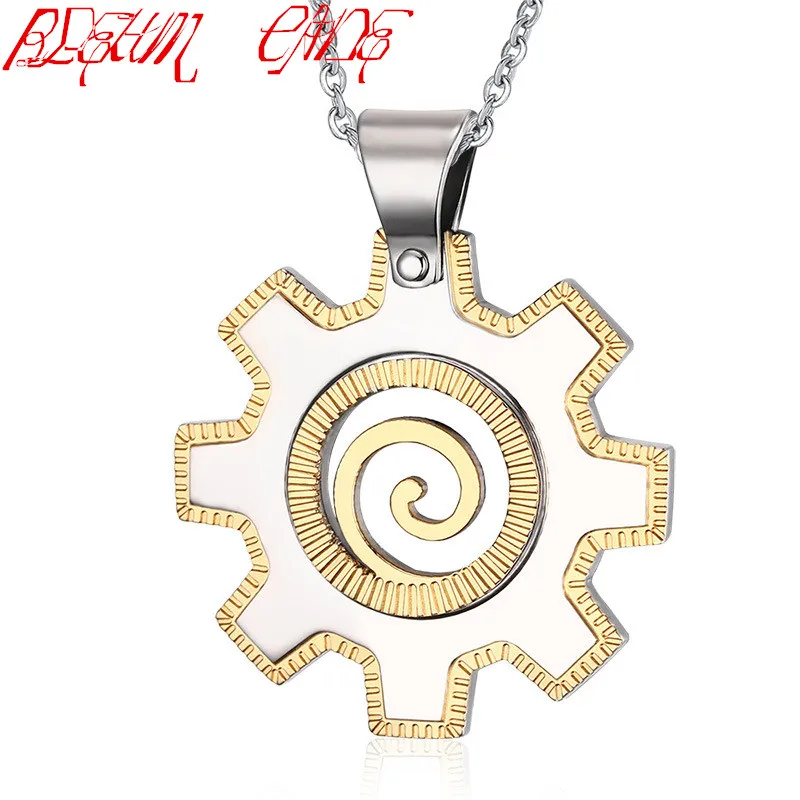 

Punk Men 316L Stainless Steel Gear Pendant Personalized Fashion Titanium Steel Necklace