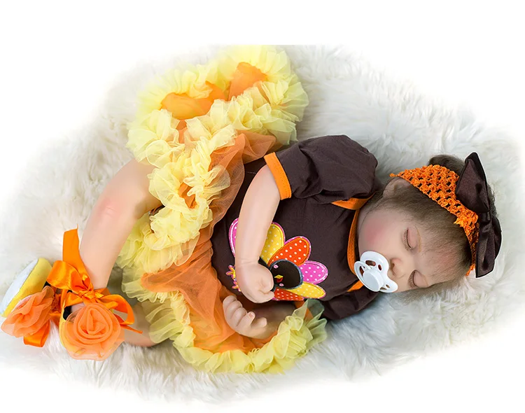 Кукольный домик реборн 54 см силиконовые куклы l.o.l игрушки bebe ailve Спящая девушка