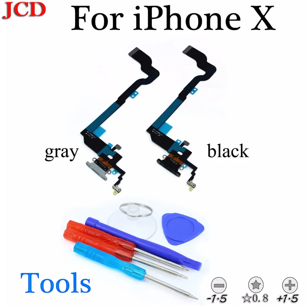 Новый гибкий кабель для зарядки JCD iPhone X USB-порт док-разъем с микрофоном iphone |