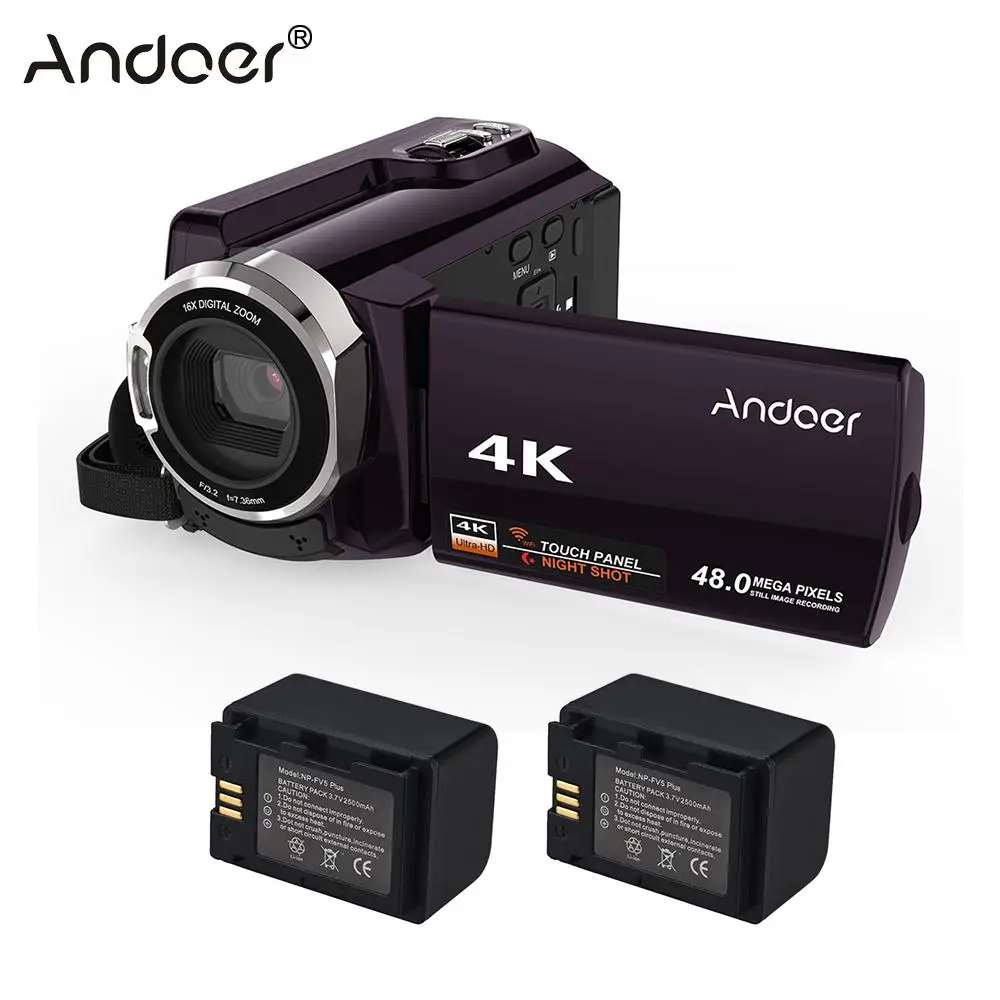 Andoer HDV 534K видеокамера 4K 48MP WiFi цифровая 1080P Full HD 3 &quotсенсорный экран IR инфракрасная