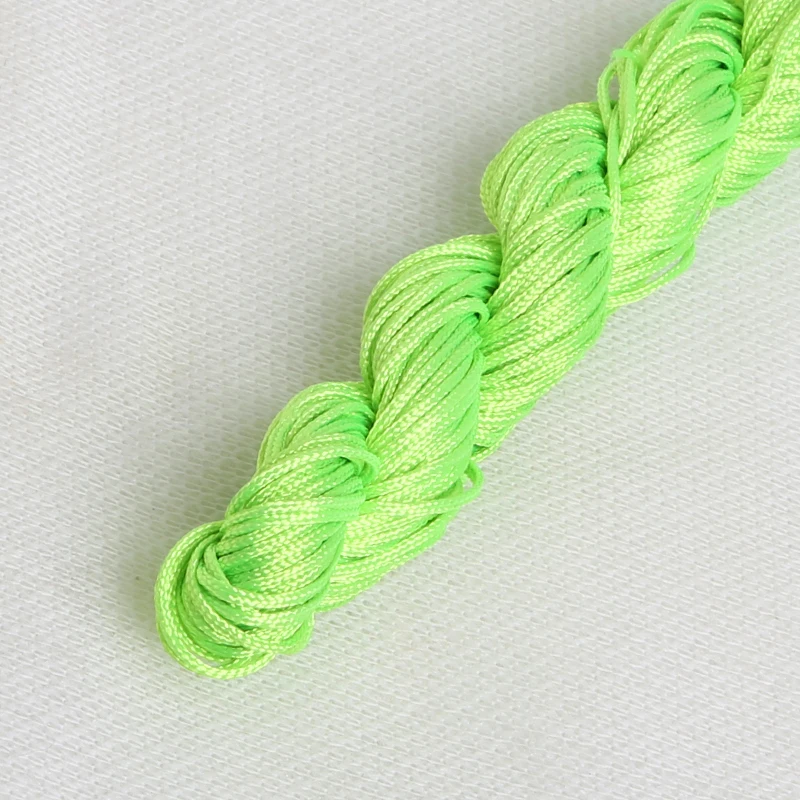 Нейлоновый шнур для браслета 24 м смешанный цвет 1 мм|rattail cord|polyester cordthread 1mm |