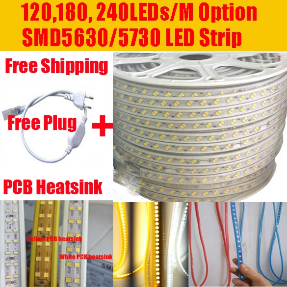Светодиодный светящийся флюс 5730 SMD 100 м 240 светодиодный ленточный светильник 180 120