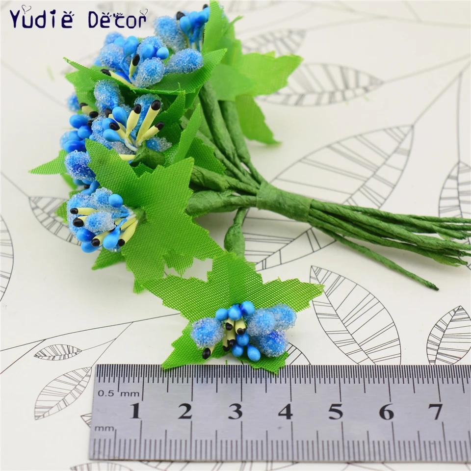 24 шт. Красивый букет искусственных цветов для свадьбы украшения рукоделия венок