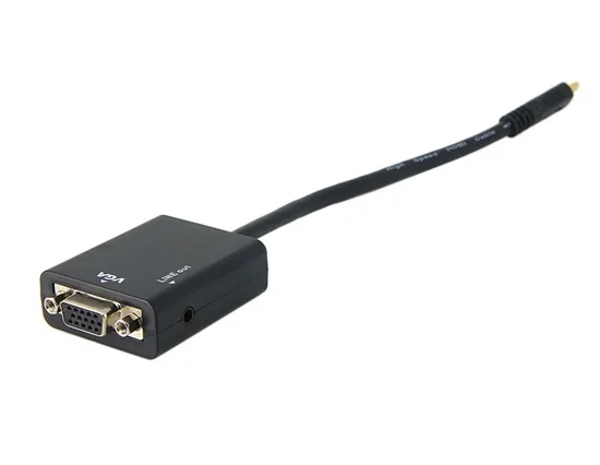 Новый мини HDMI папа в VGA с аудио HDCable конвертер адаптер 1080P и портативный цифровой