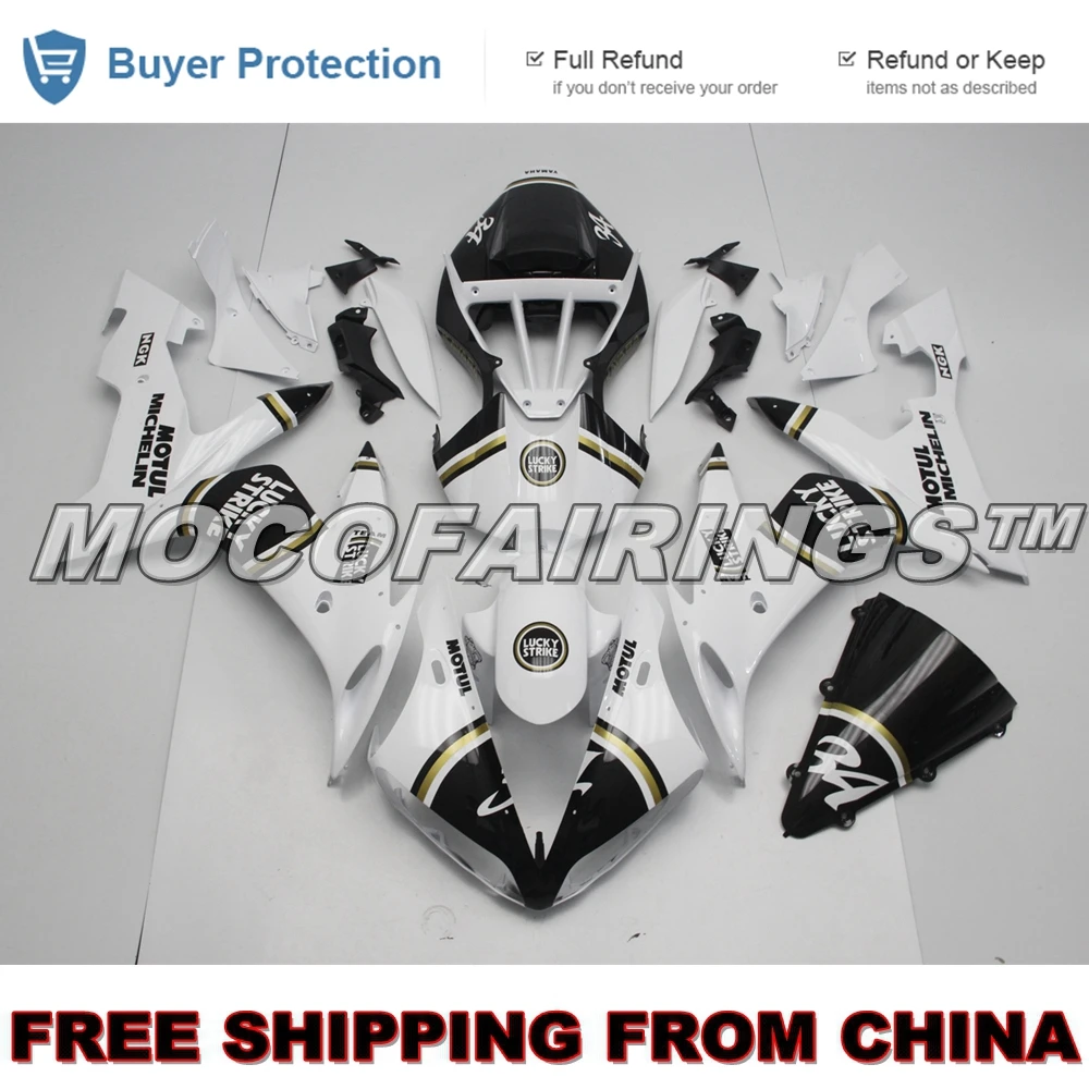 

YZF R1 YZF-R1 2004 2005 2006 ABS Sport Bike Fairings Body Cover For Yamaha 04 05 06 LUCK STRIKE