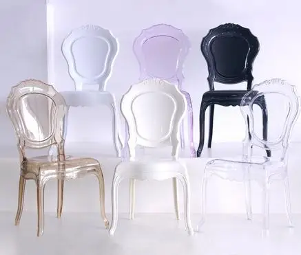 Оптовая продажа качественный пластиковый обеденный стул принцессы свадебное