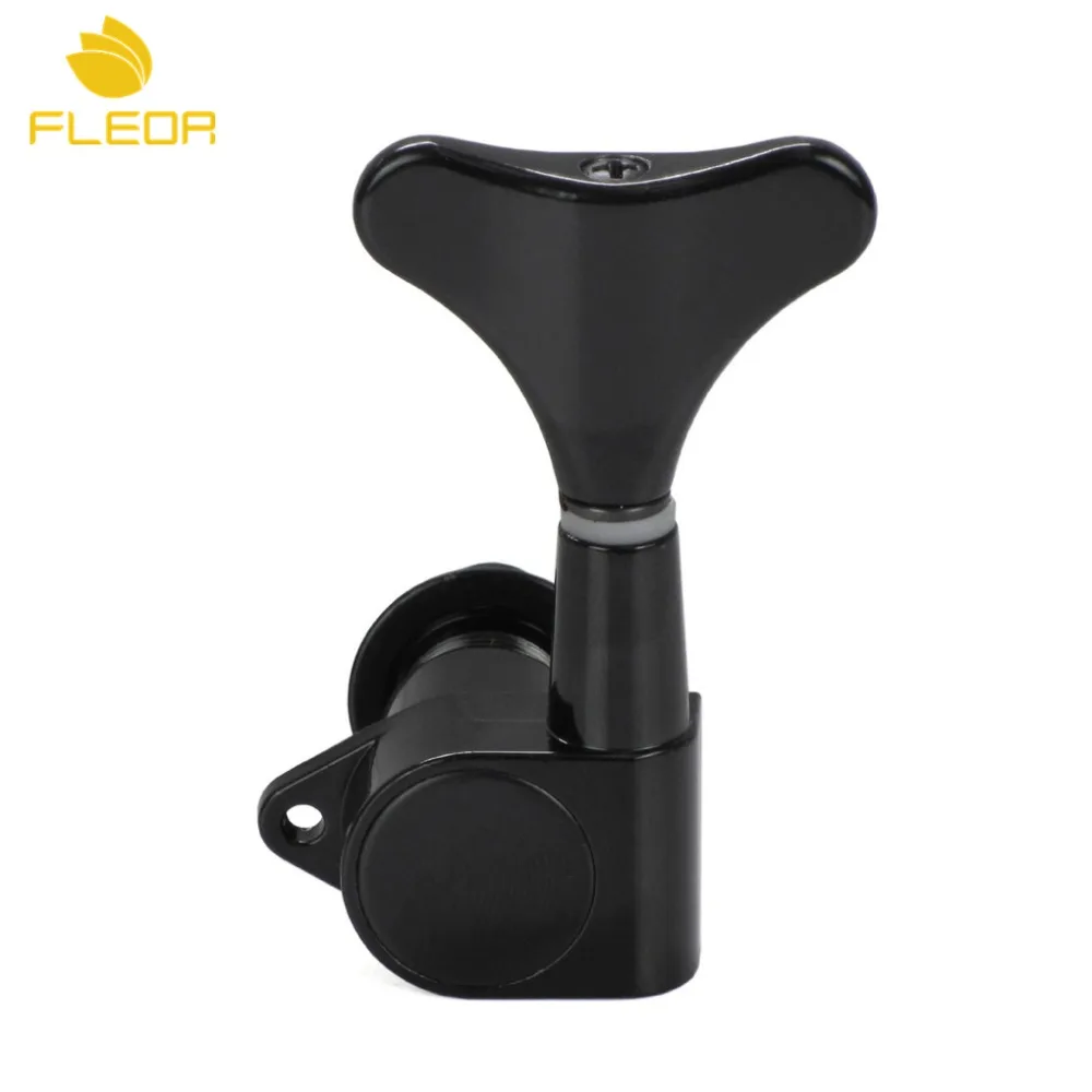 FLEOR 6 шт./компл. черный закрытый 5/6 струнный басовый тюнинговый колышки ключи 3L3R