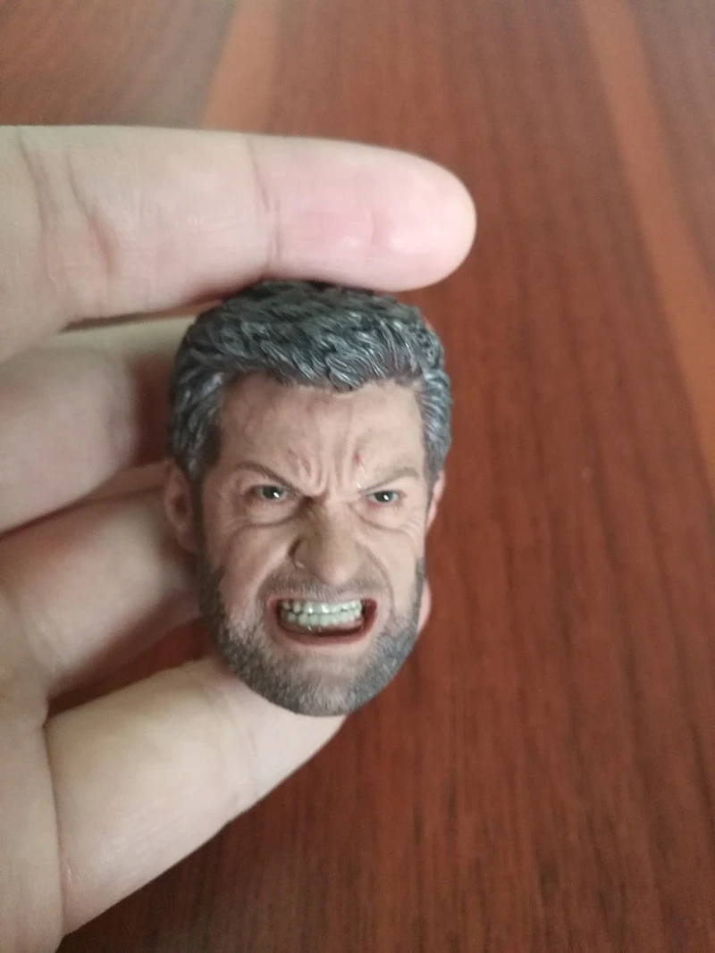 1/6 масштаб Росомахи голова резьба Модель Angry Ver. Angry Wolverine Head Fit 1" мужская фигура