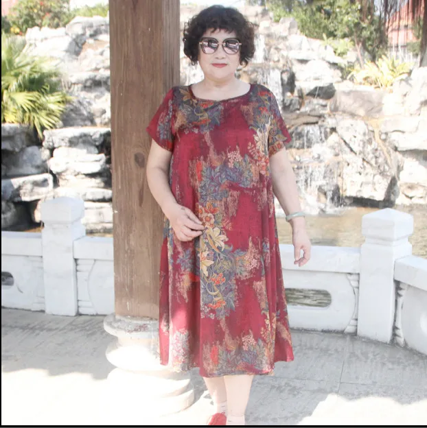 Женское длинное платье с принтом свободное Повседневное трапециевидной формы