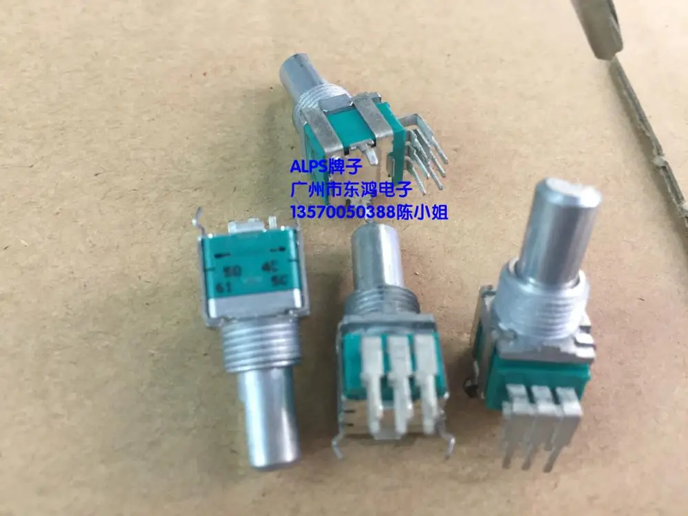 

5pcs/lot Japanese production type RK09L precision potentiometer, double C500K axis long 15mm power amplifier potentiometer
