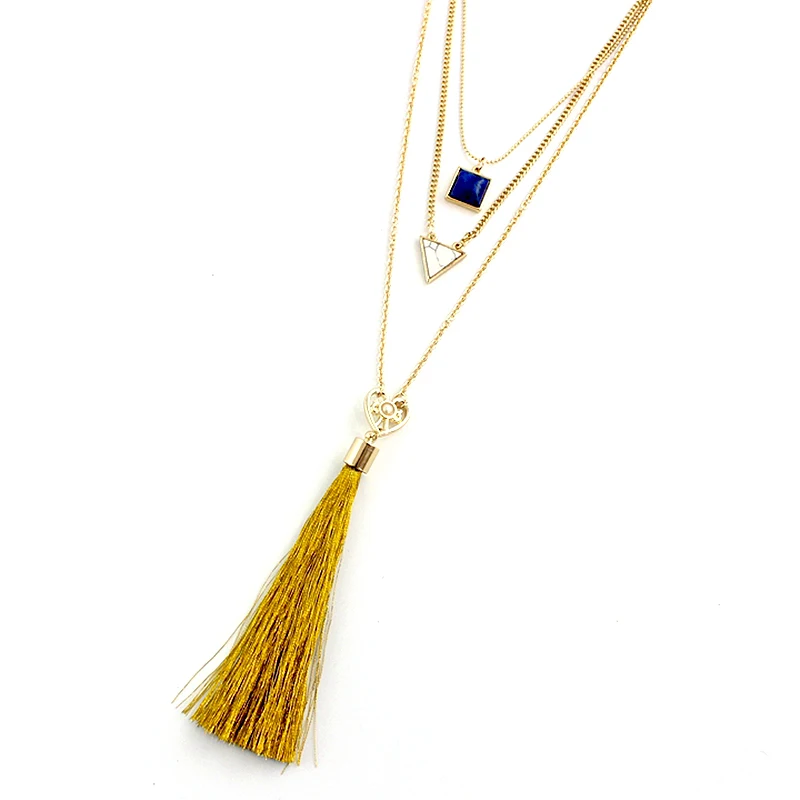 Классические ожерелья LongWay брендовые ювелирные изделия трехслойное ожерелье