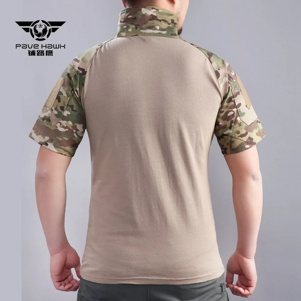 Летняя мужская уличная футболка 2019 рубашка для охоты военные тактические