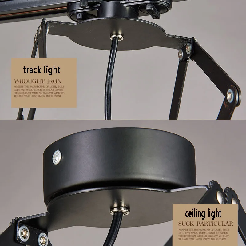 Ретро Мини Настенный светильник Цоколь E27 лампа промышленный amp регулируемый 4