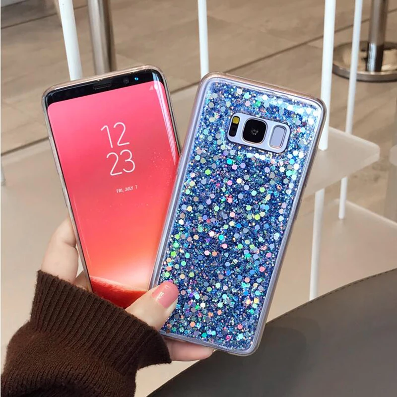 Модный Цветной чехол для телефона с лазерными блестками S11 Plus Samsung Galaxy S8 S9 S10 Note 10 8 9