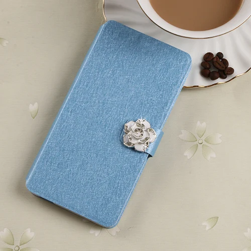 Blue Camellia Чехол-книжка для Doogee X50 X53 X55 X60L X70 fundas, стильный кожаный силиконовый чехол-Кошелек Для Doogee X 50 53 55 60L 70, чехол с подставкой - Цвет: Blue Camellia