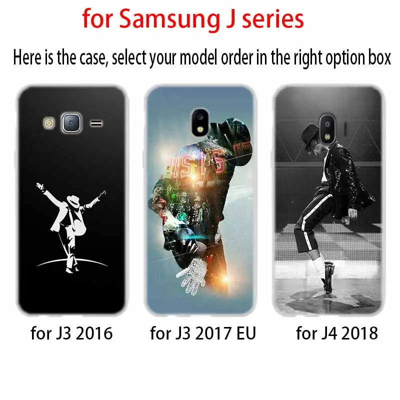 Майкл Джексон прозрачный чехол TPU силиконовый для Samsung Galaxy J6 J8 J3 J5 J7 J4 J2 J1 Plus 2018 2016