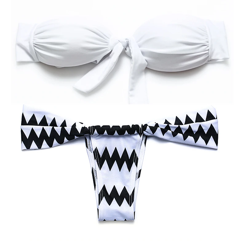Suittop Push Up бикини топы бандо Бикини Для женщин повязки купальники из двух частей