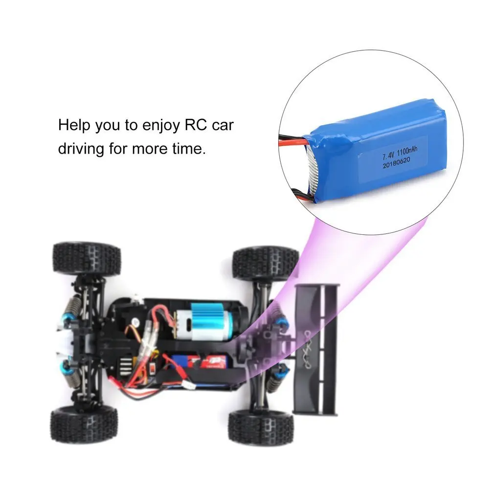 1/18 RC автомобиль 7 4 V 1100mAh JST разъем LiPo батарея A949 27 для Wltoys Внедорожник Багги A959 A969