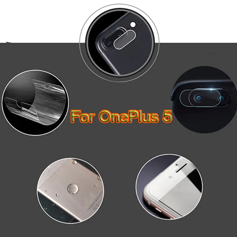 5 шт./лот для OnePlus 1 + 5T ультратонкая прозрачная защитная пленка объектива камеры