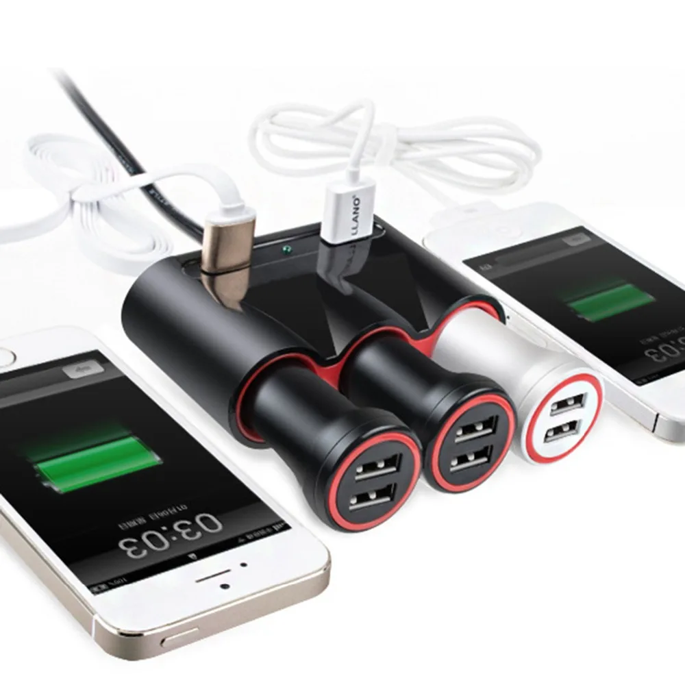 Автомобильное зарядное устройство для прикуривателя 120 Вт с 2 USB-портами |