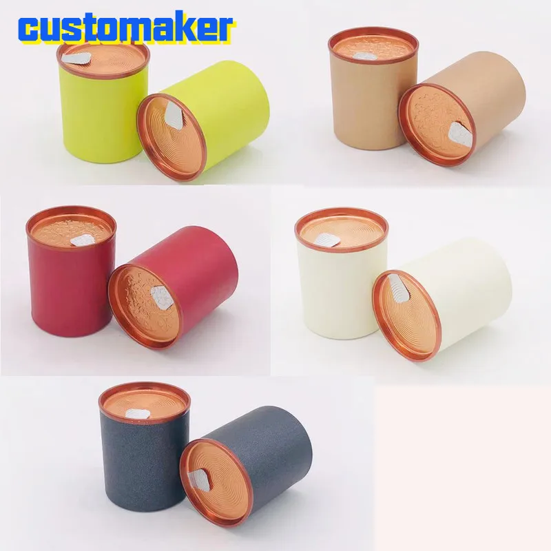 50 шт экологичный Круглый бумажный контейнер одноразовая упаковка для чая