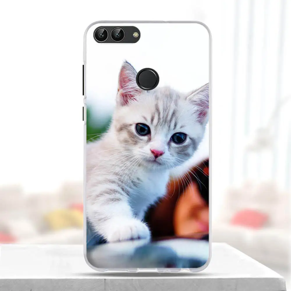 Умный чехол для Huawei P мягкий силиконовый из ТПУ с милым рисунком телефона Smart