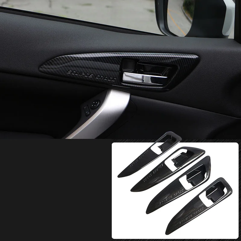 carbon fiber 4pcs Центральный рычаг управления подлокотник розетка панель блесток анти-kick pad интерьерные аксессуары для Mitsubishi ECLIPSE CROSS - Цвет: carbon fiber 4pcs