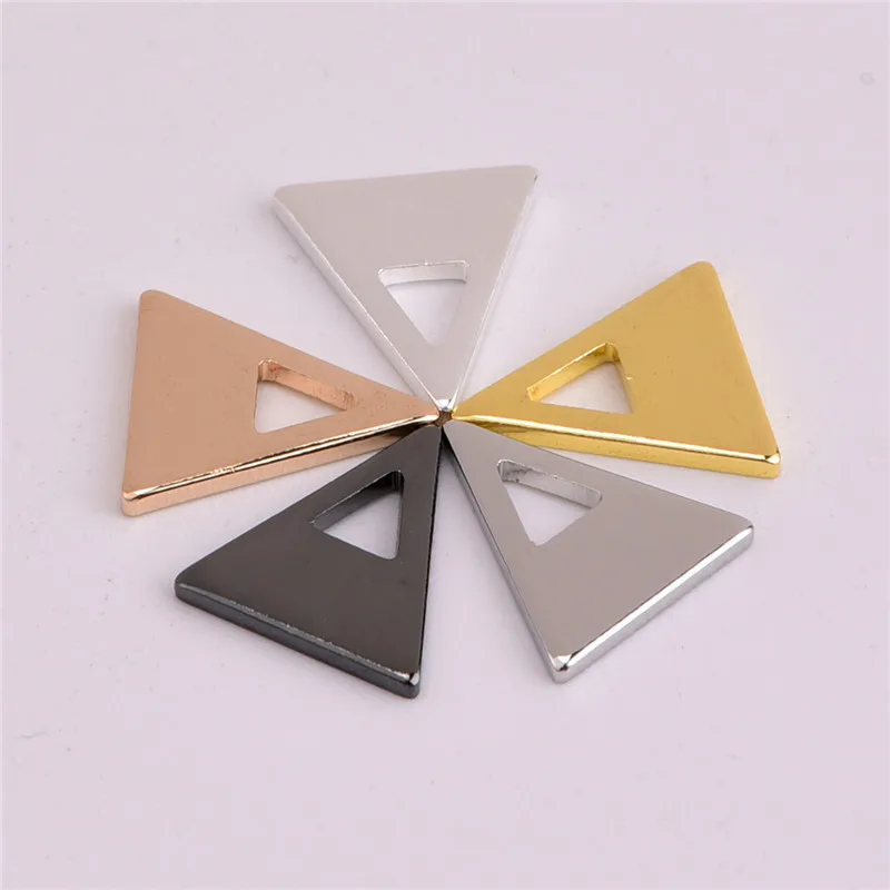 

11*9.3mm 50pcs Copper Material gold Hollow Triangle charms for necklaces Pendant for Handmade DIY