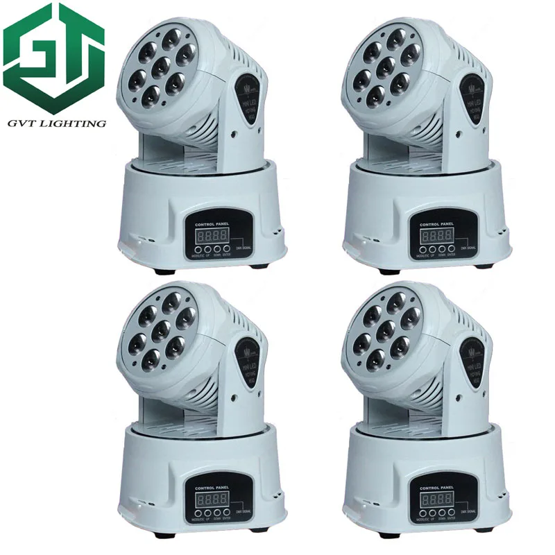4 шт./лот светодиодная Подвижная головка Mini wash 7x12 Вт в 1 RGBW Quad с улучшенными 14